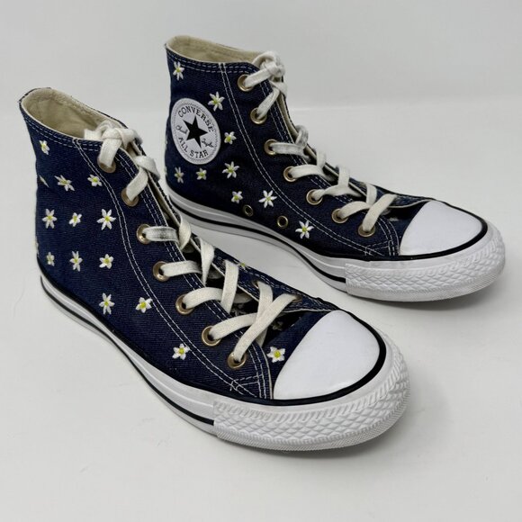 Converse Chuck Taylor All Star Hi Denim Daisy High Tops - Picture 2 of 8